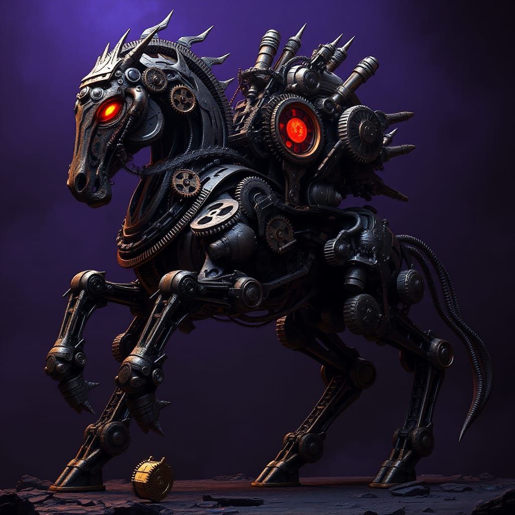 Mechanical Centaur: Industrial Fantasy Art