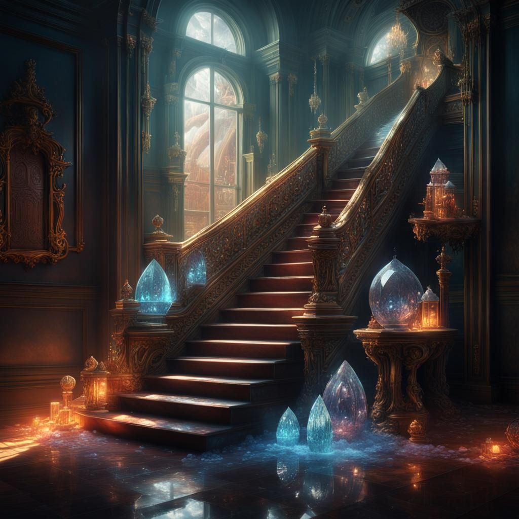 Crystal Heel in a Hidden Chamber: Digital Matte Painting