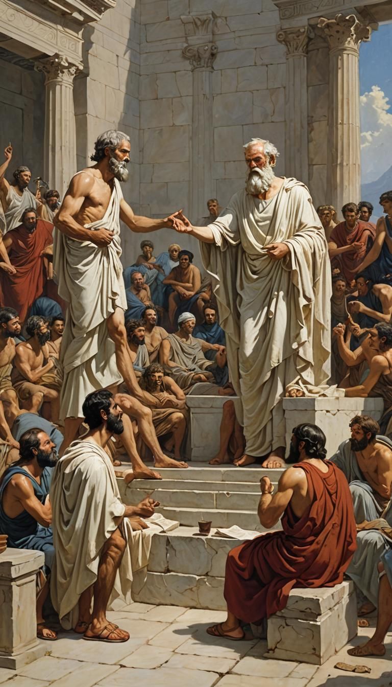Debating  Socrates in ancient Greece