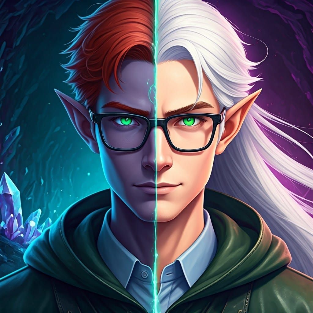 The Dark Elf Within: Anime-Style Movie Poster