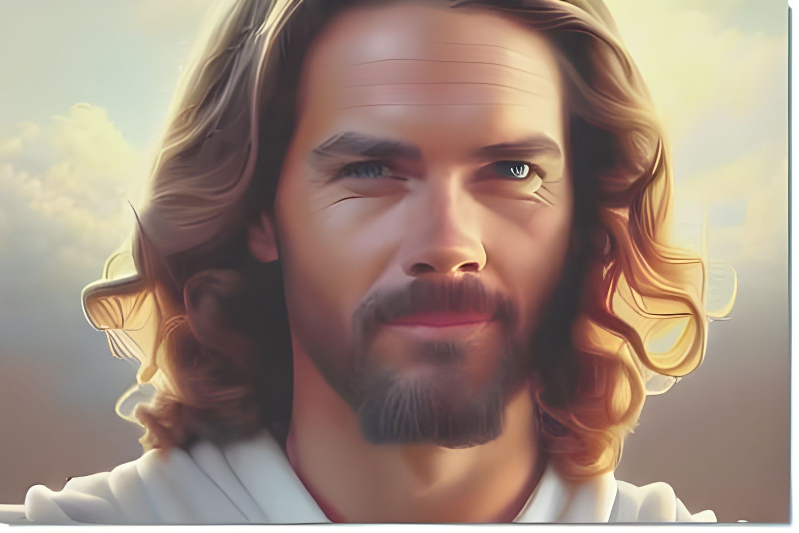 Compassionate Jesus Portrait with Dynamic Lighting