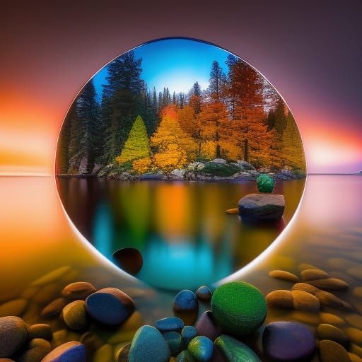 Psychedelic Cosmic Temple Portrait in Solarpunk Style