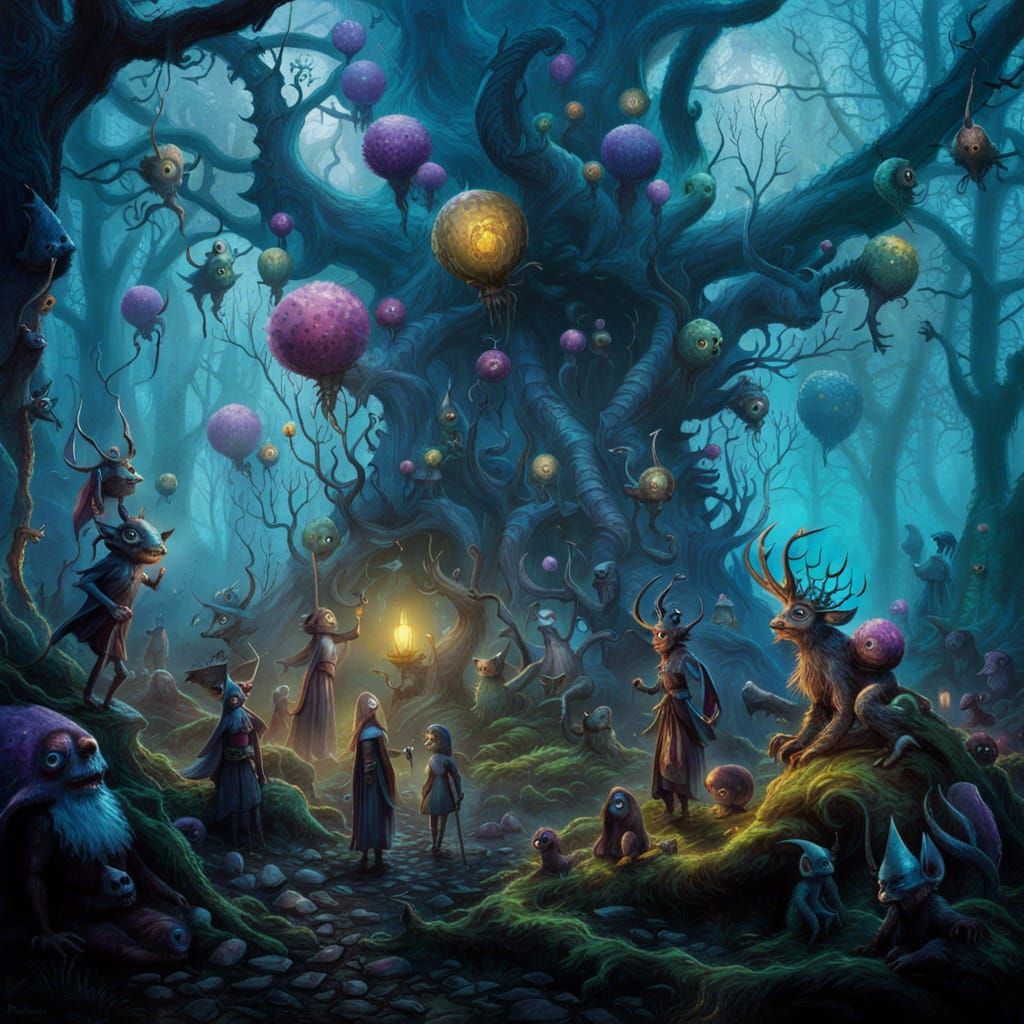 Faerie Forest Celebration: Dark Fantasy in Fairycore Style