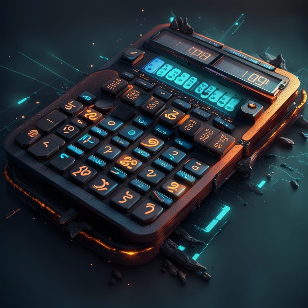 Futuristic Calculator Concept Art in Unreal Engine