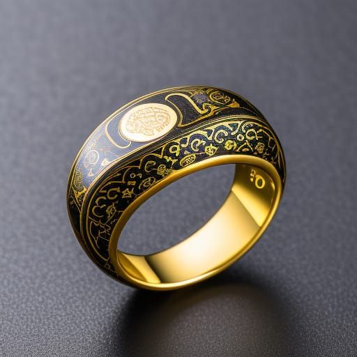 Ming Dynasty Style Signet Ring on Silk