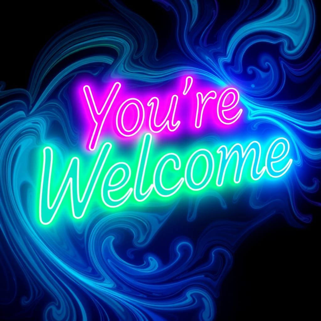 Electric Blue and Green Neon Ink Font with Cyberpunk Flair