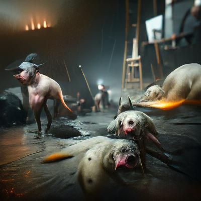 Dogs of War in Odd Nerdrum Style