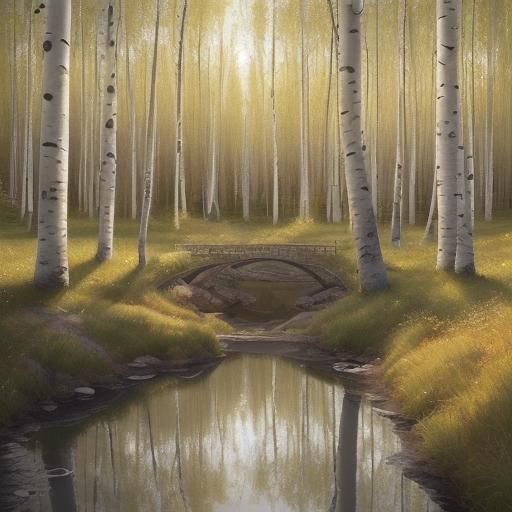 Romantic Manor by a Brook in Hyperrealistic Style