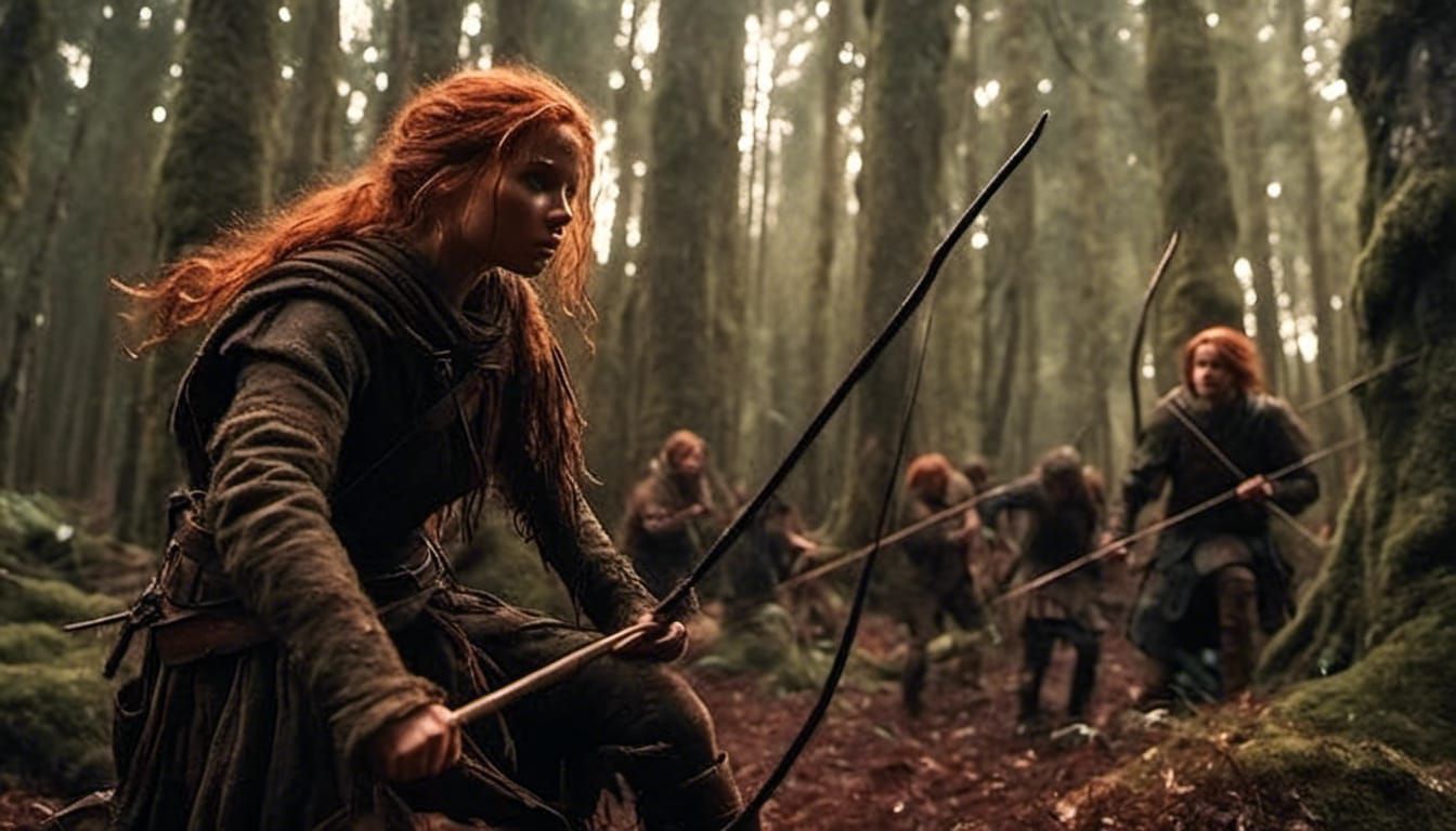 Defiant Archer Defends Spearman in Natural Light