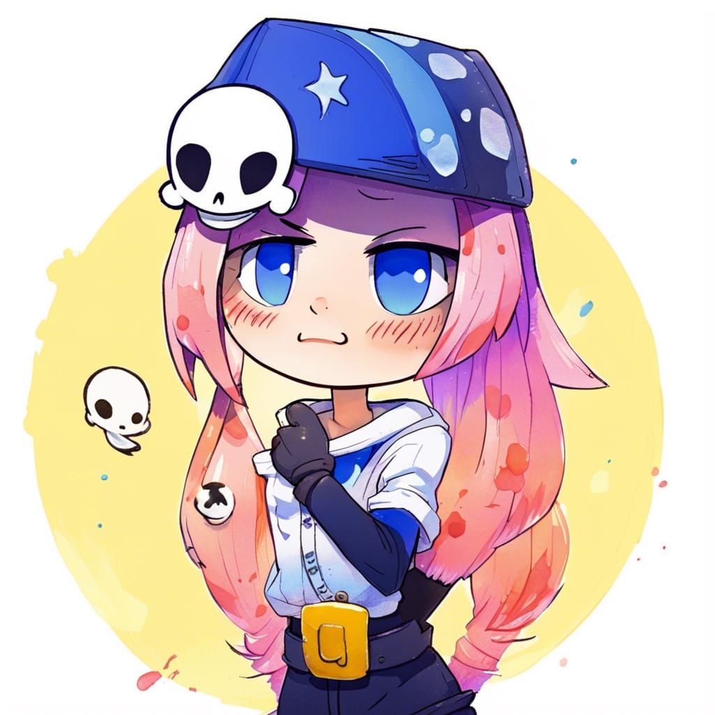 Penny from Brawl Stars in Anime Style