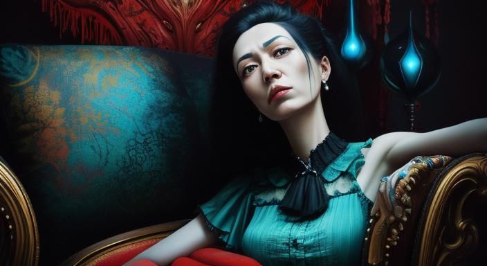 Surreal Close-Up: Unsettling Dream in Vivid Oil Painting