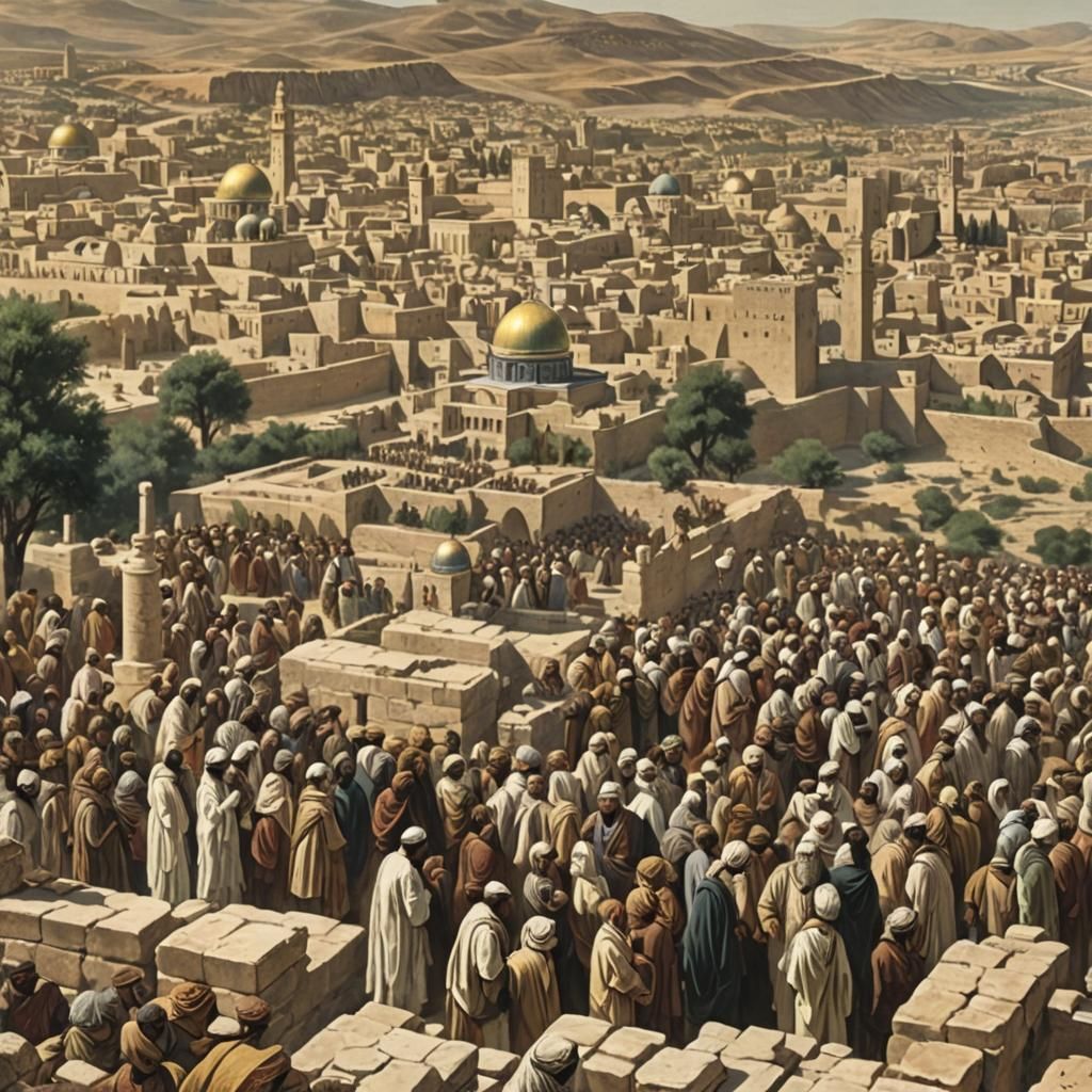 Babylonian Lament: A Fantastical Matte Painting