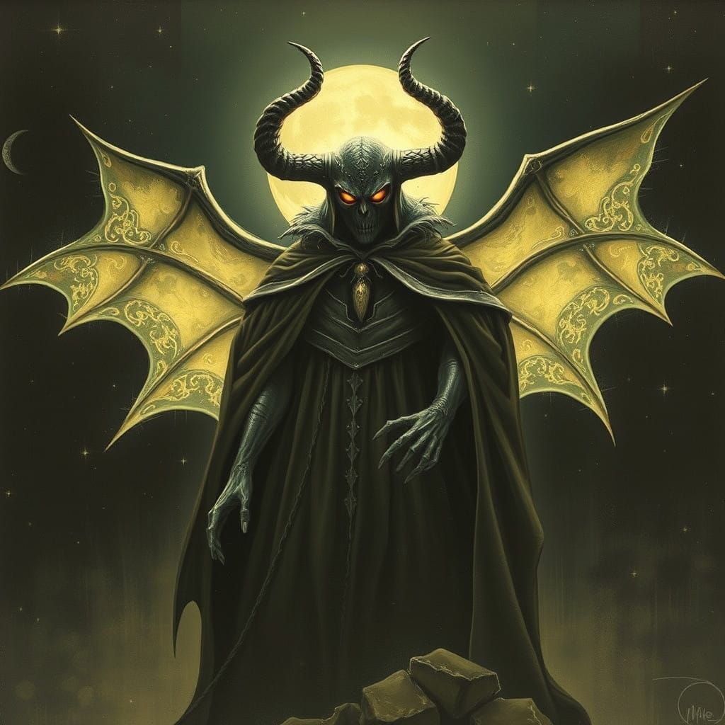 " Kael est representado como un brujo misterioso con prendas de vestir en lambeaux elégants, mezclando capas sombreadas ...