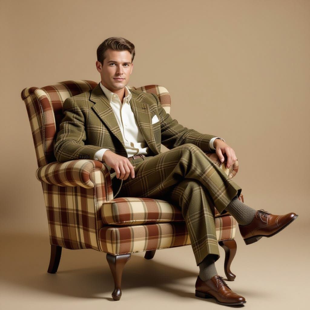 1950s Plaid Sportsman in Ektachrome Style