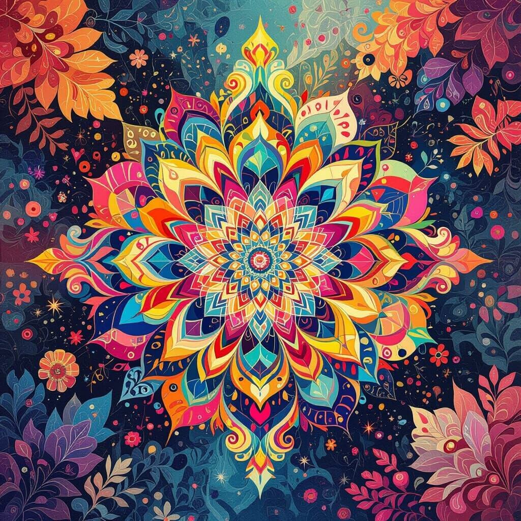 Colorful Kaleidoscope of Patterns and Shapes