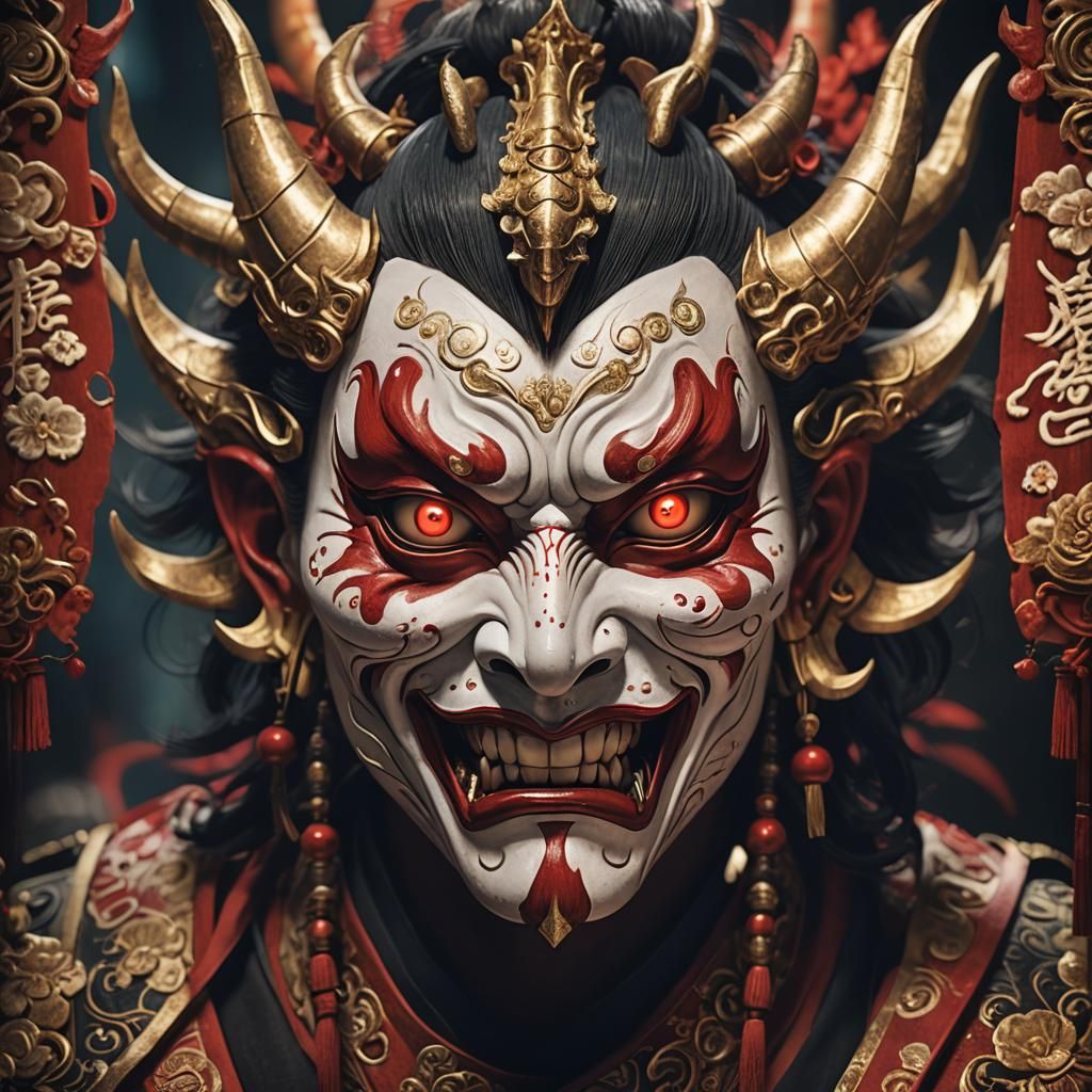 Kabuki Mask - Crazy Face