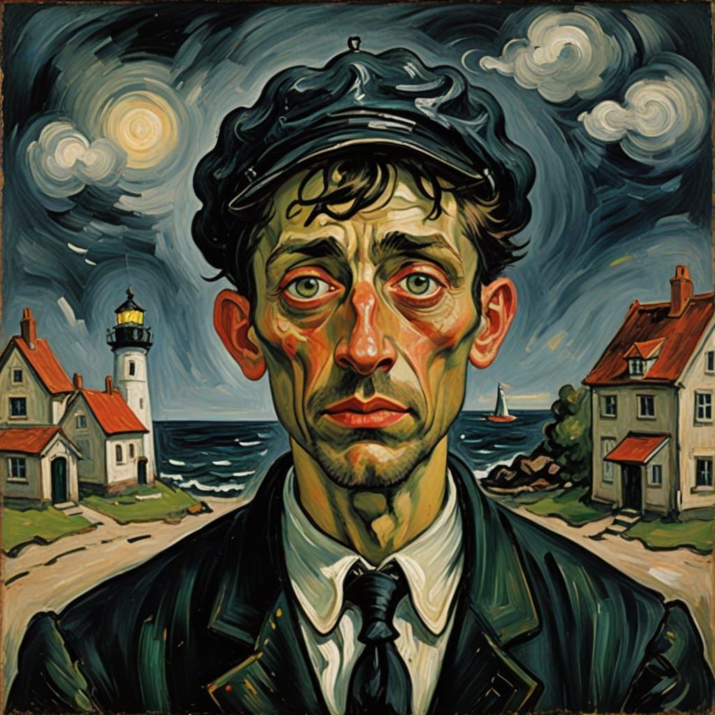 Surreal Portrait Inspired by Rembrandt and Soutine