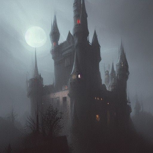 Sinister Castle Inspired by Dark Fantasy Art