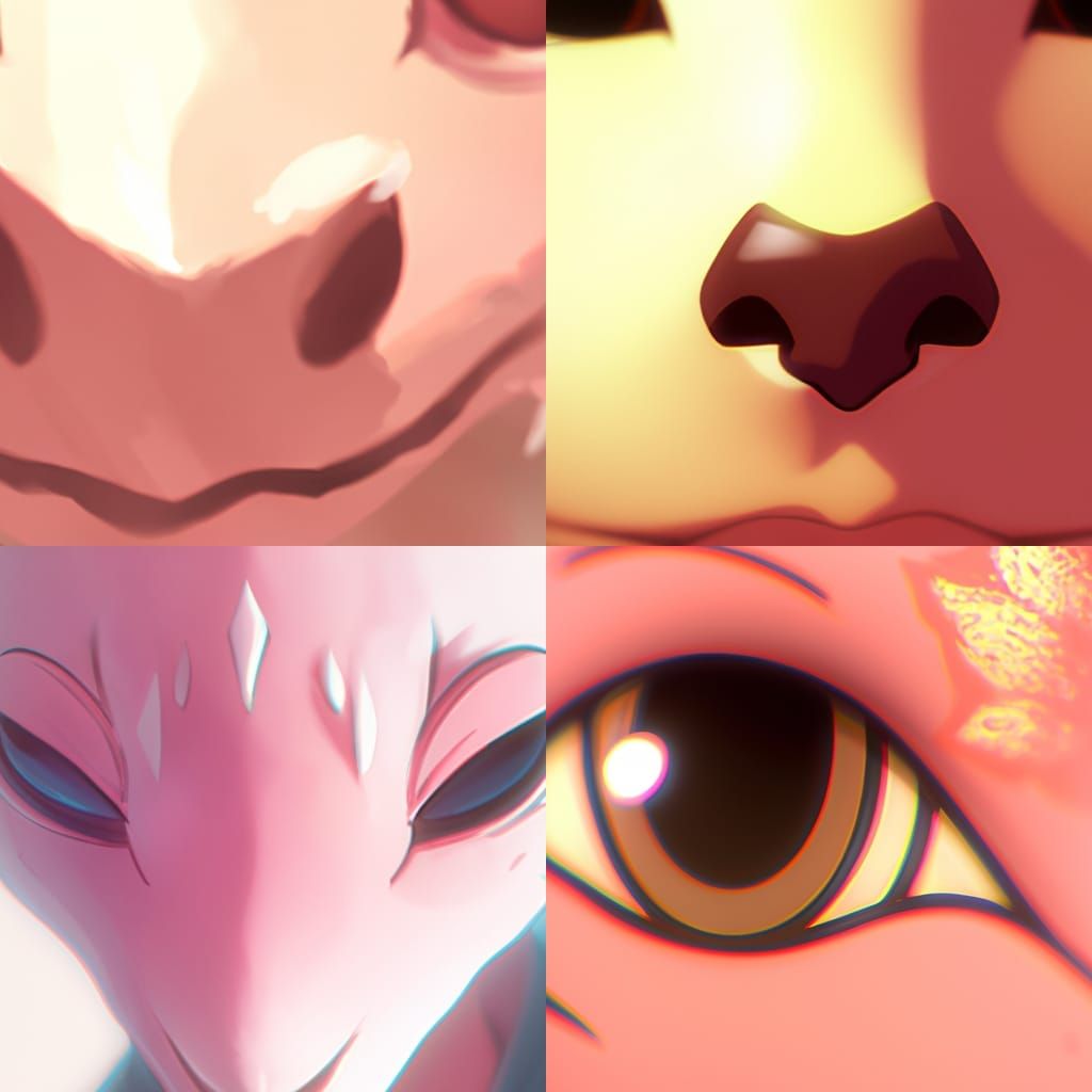 Adorable Draconic Kobold in Anime Style