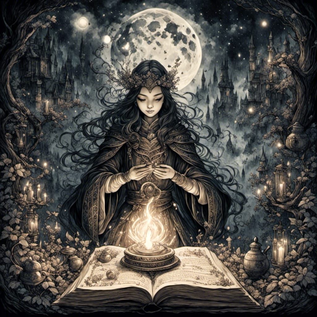 Dark Magic Art with Mystical Elements