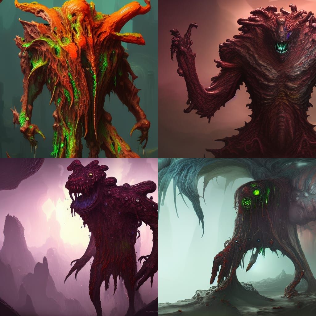 Otherworldly Ooze Monster in Detailed Matte Painting