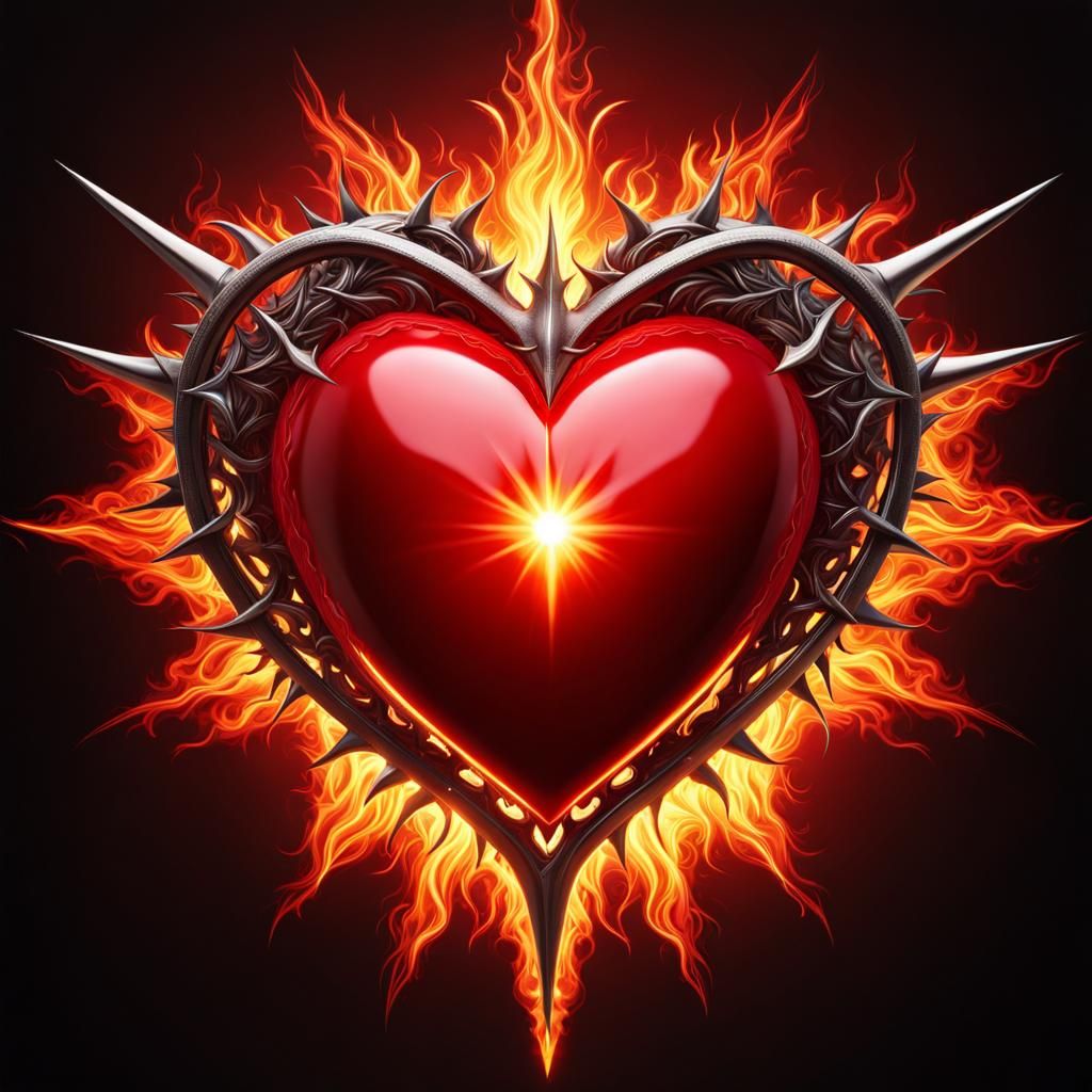 Torn and burning heart