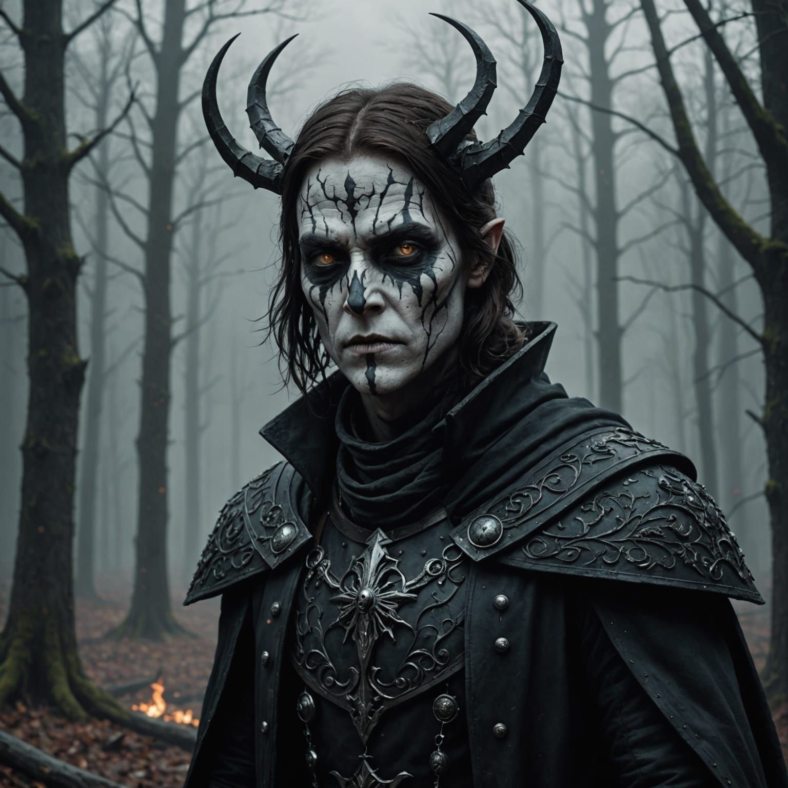 Dark Fantasy Scene in a Mysterious, Medieval-Inspired Landsc...