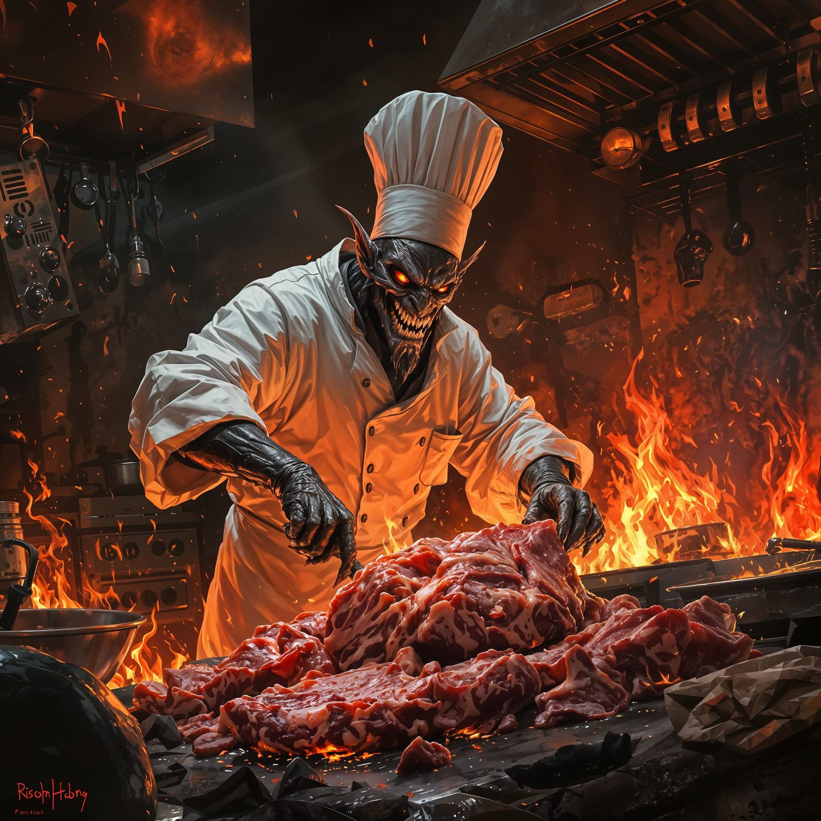 Demon Chef Cooking in Hell's Kitchen