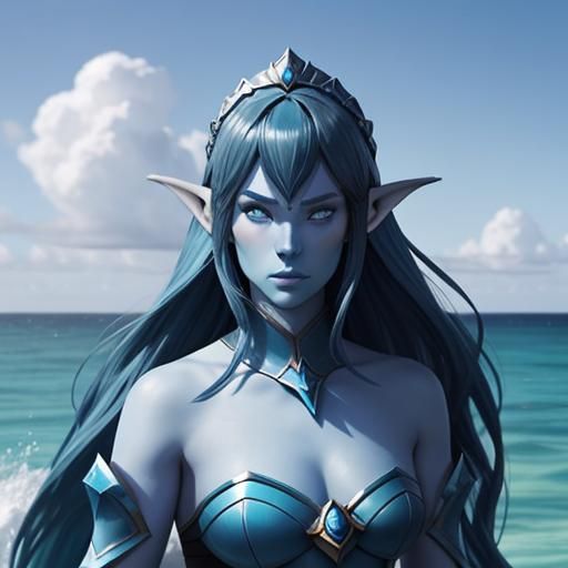 Sea Elf Paladin with Goddess Wind