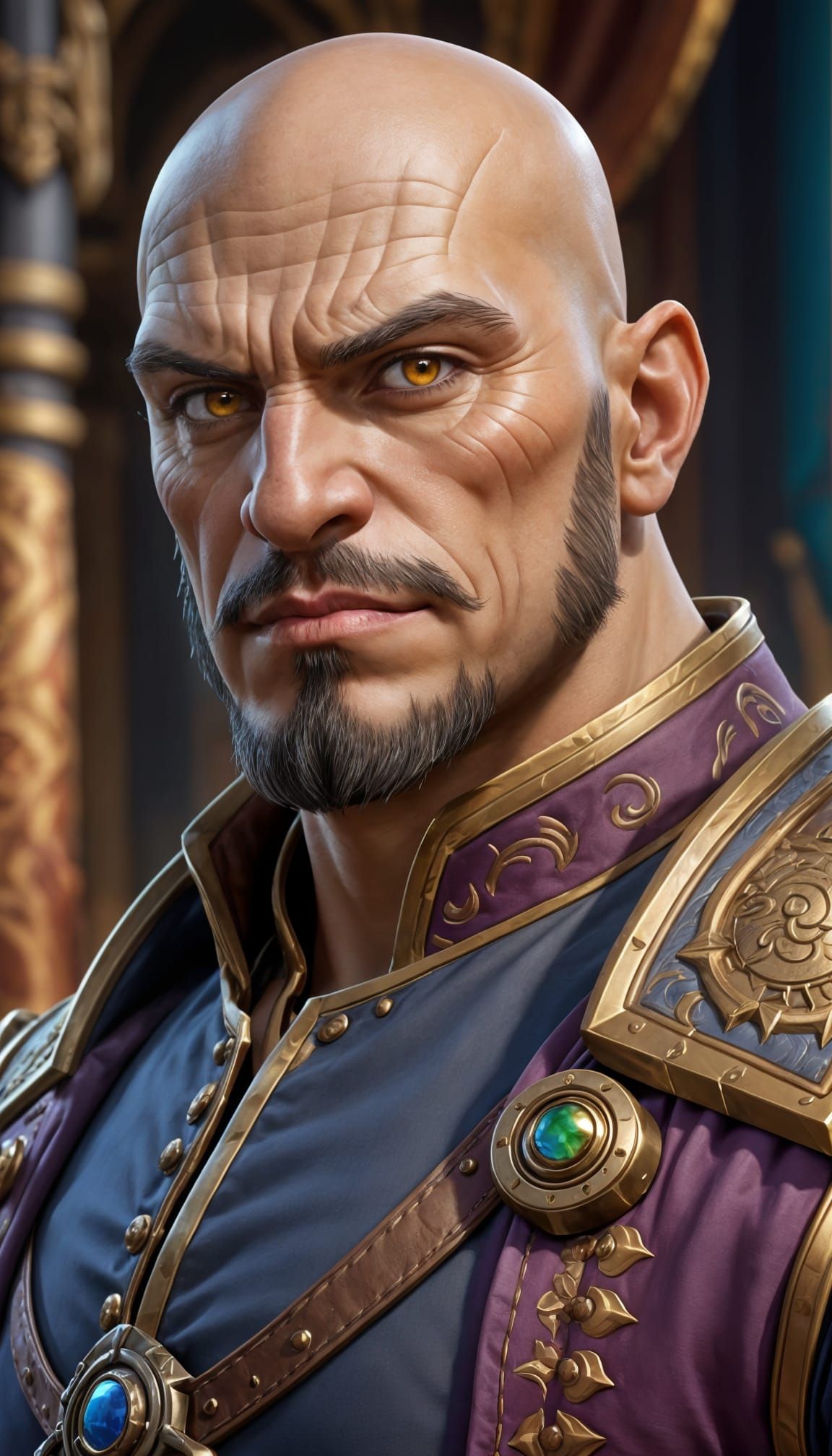 Hyperrealistic Governor in Warcraft Style, 8K Resolution