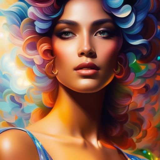 Enchanting Cosmic Nebula with Galaxies and Stars