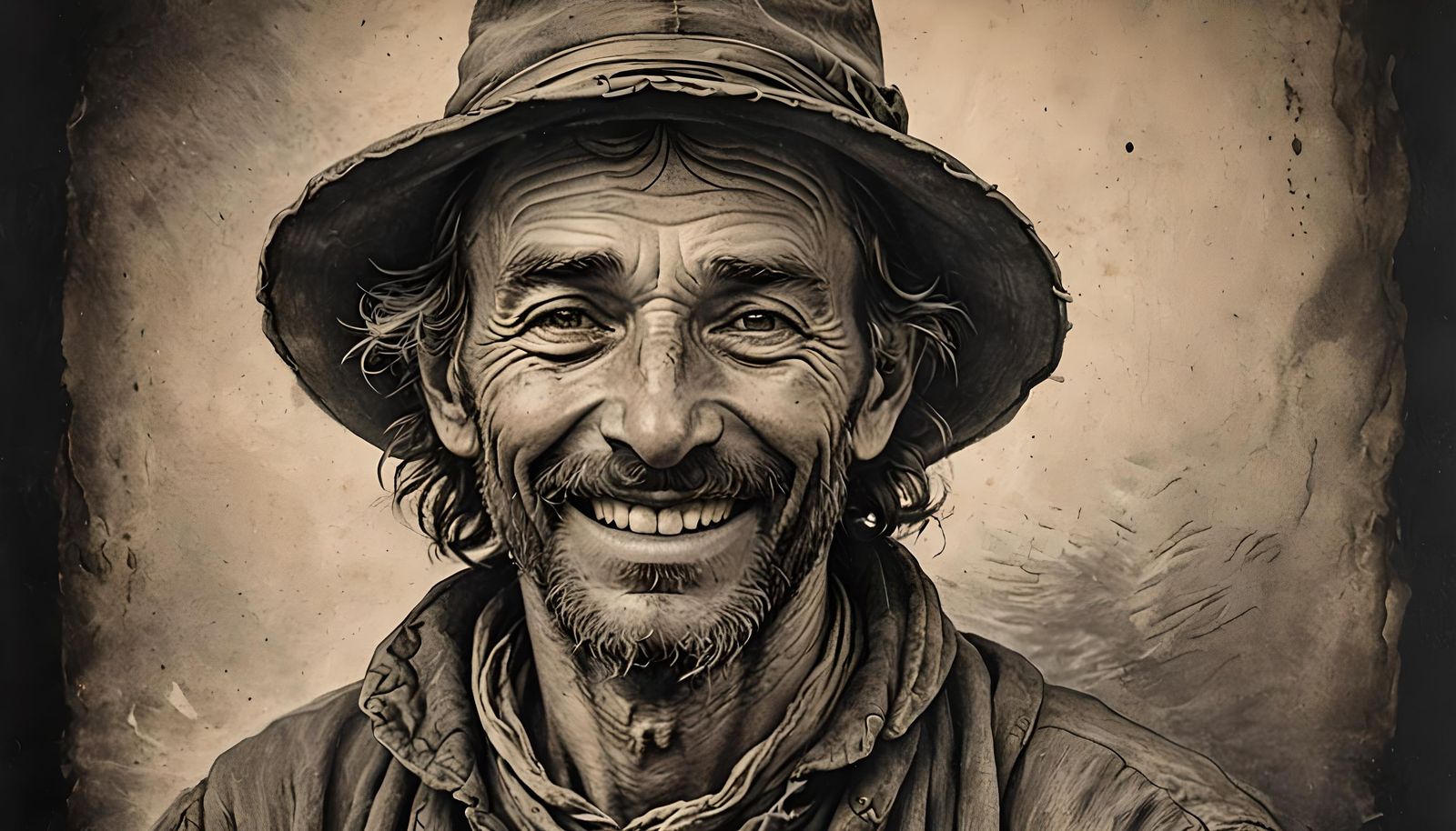 Nineteenth century, portrait of a peasant...