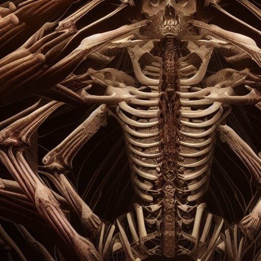 Intricate Rib Cage Digital Matte Painting