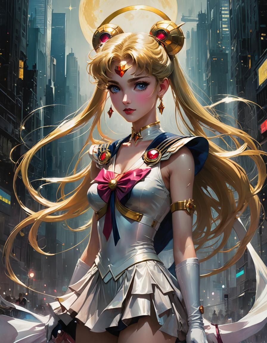 Sailor Moon as an Impressionistic Painting