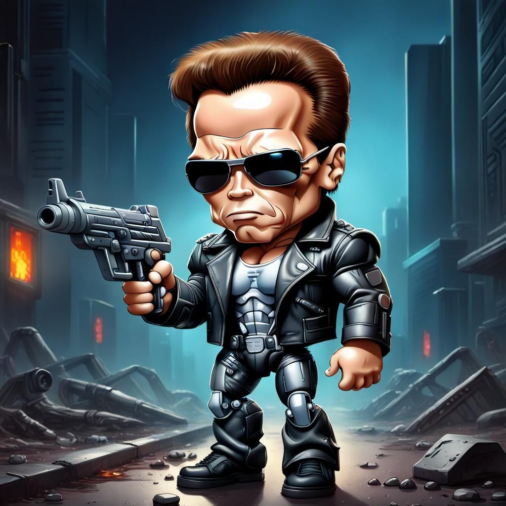 Chibi Terminator: Graffiti Art in Unreal Engine 5