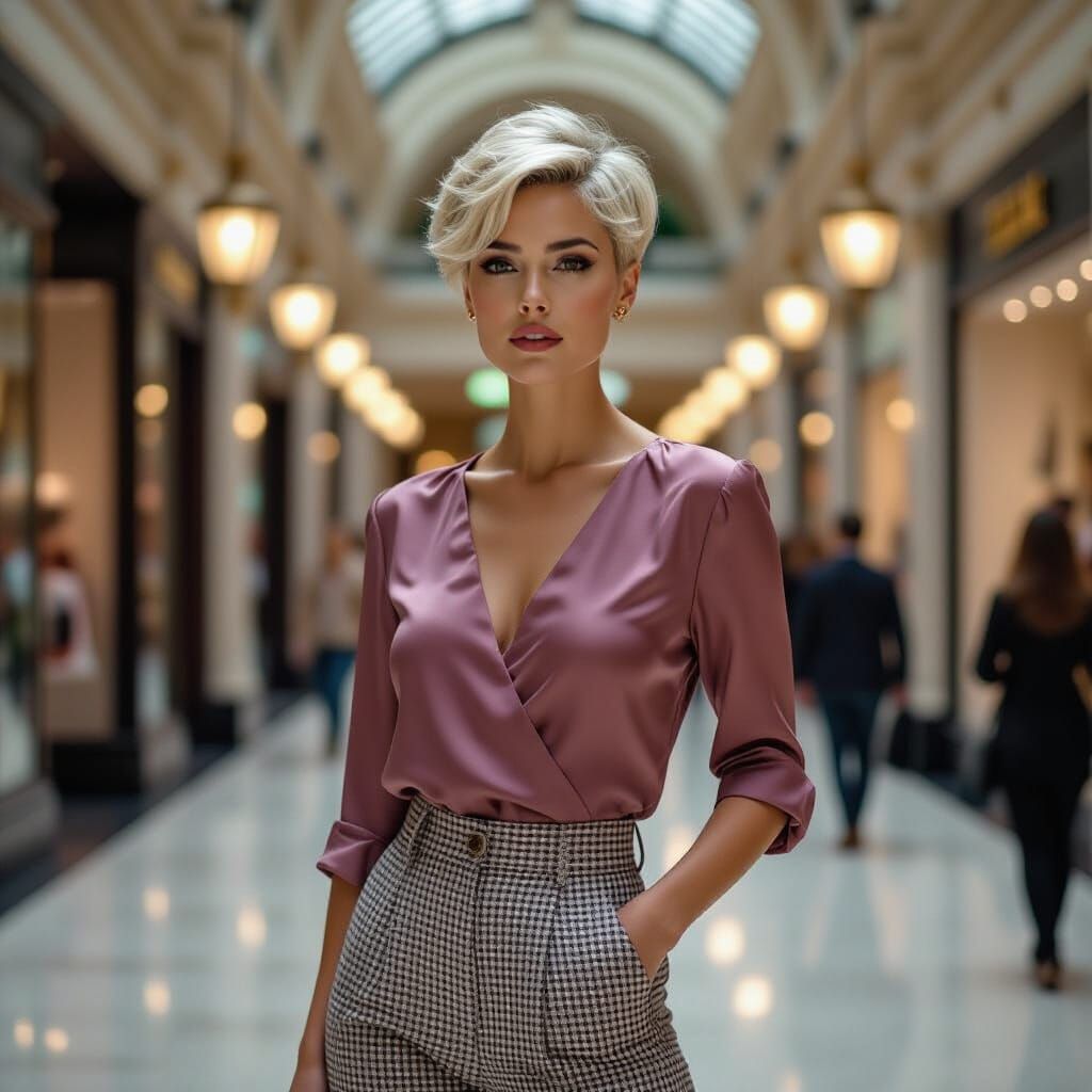 Woman Shopping at Selfridges in Hollywood Trousers