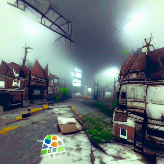 Silent Hill Foggy Street Scene