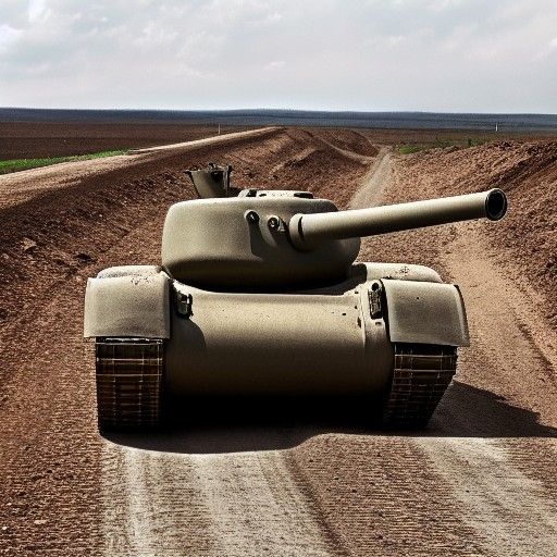 Tank on a Dirt Road