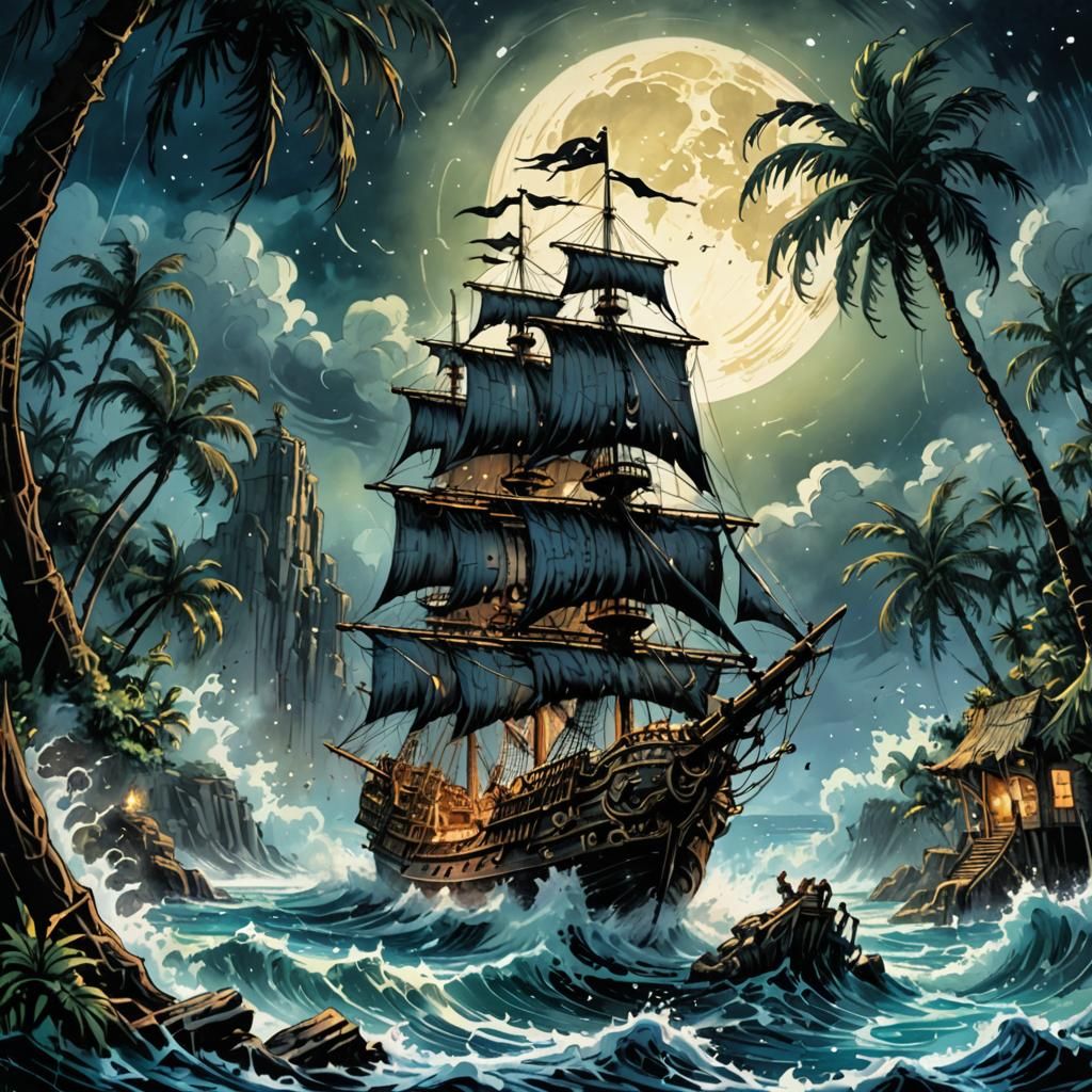 Pirate Galleon Emerges From Pop-Up Book