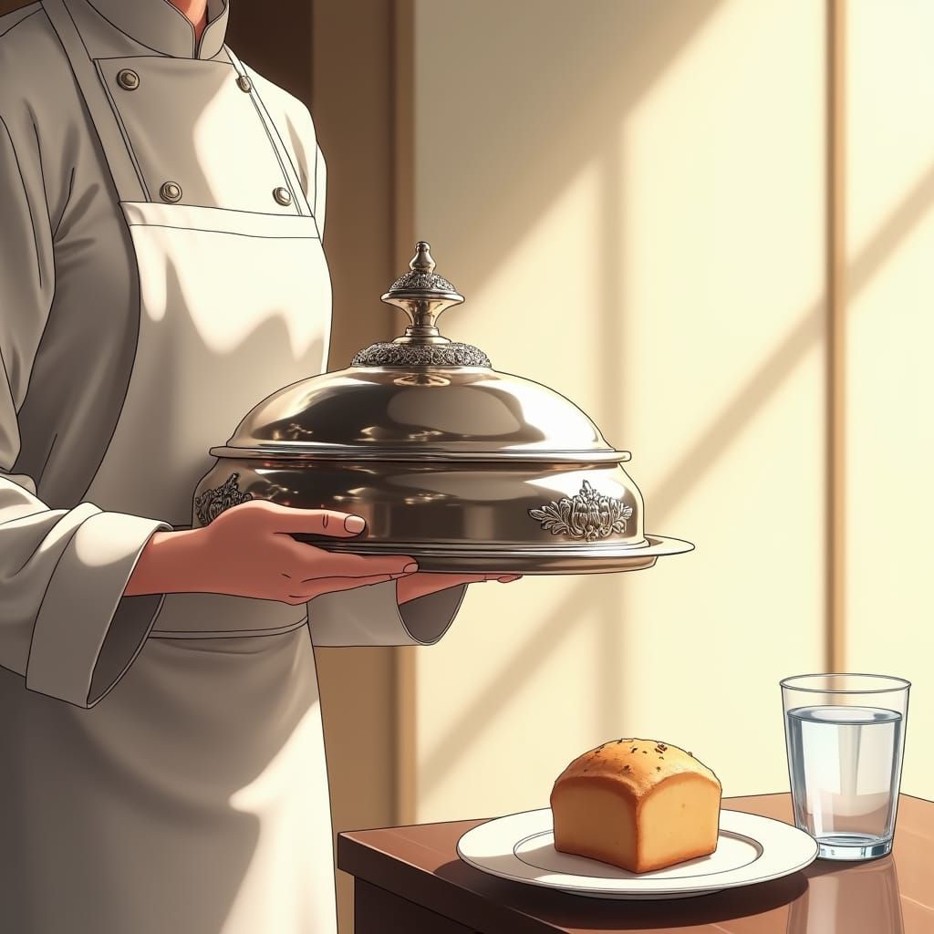 Chef Reveals Stale Bread in Anime Style