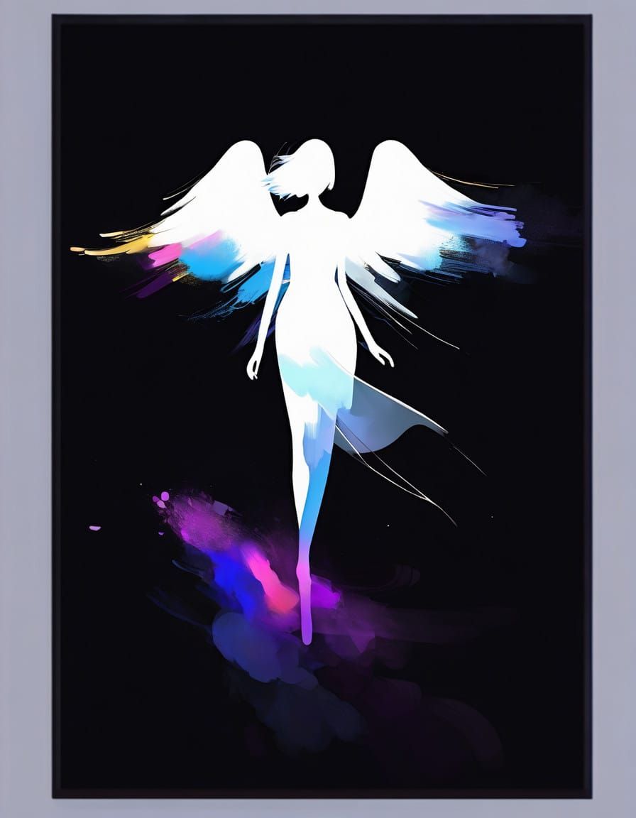 Digital Anime Goddess with Radiant Dress and Angelic Smile