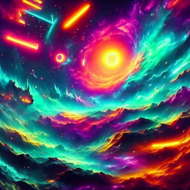 Portal to Internet in Synthwave Neon Retro Style