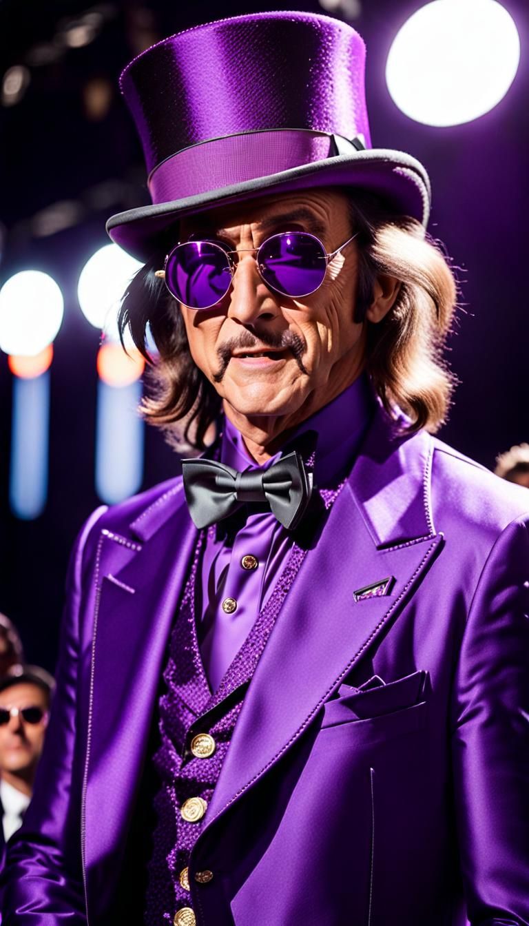 Willy Wonka as 80s Rock Star