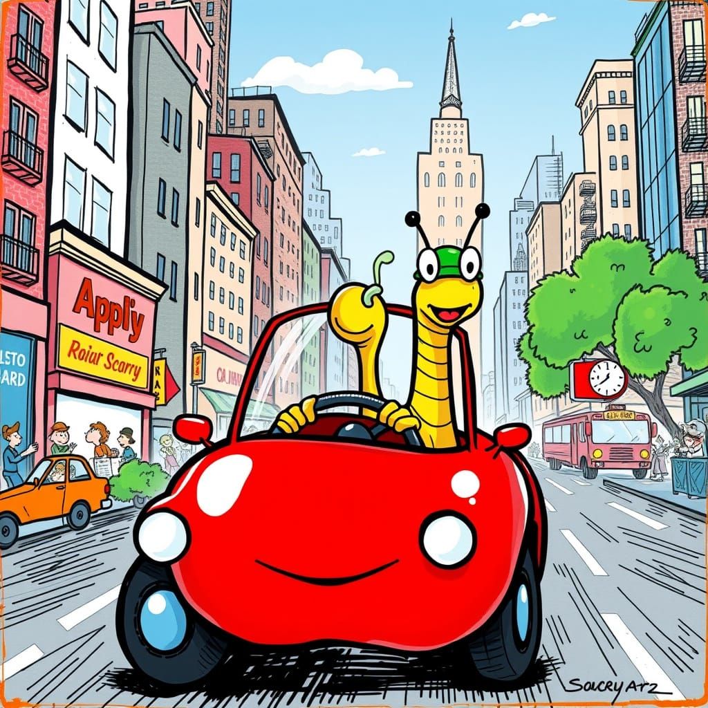Temu's the Applecar from The Busy world of Richard Scarry.