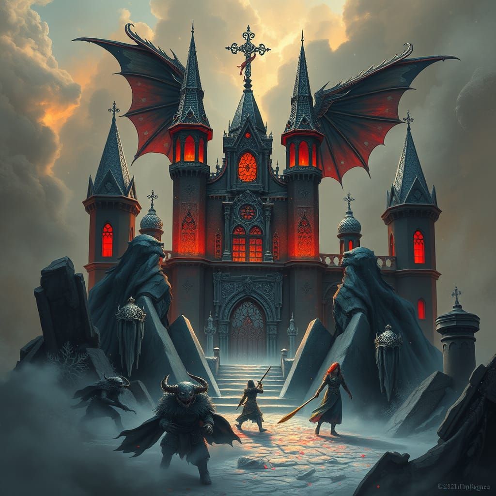 Guardian of Memory in Dark Fantasy Style