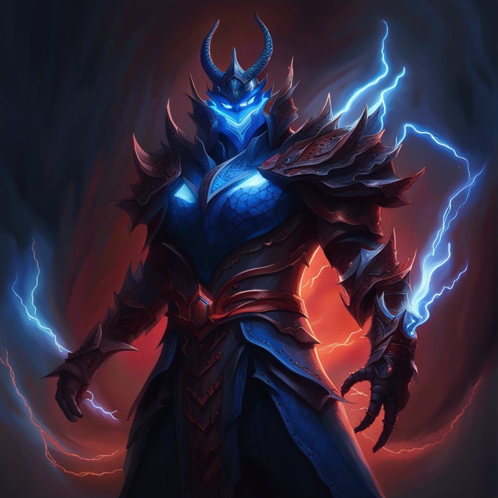 King of Darkness in Intricate Knight Outfit