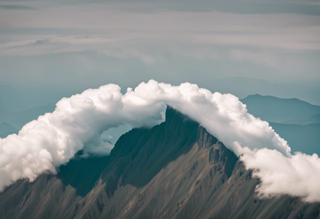 Cloud Archway Between Mountains