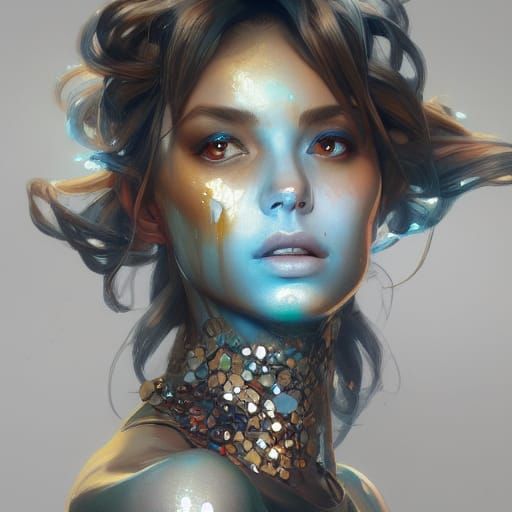 Intricate Portrait of Woman from the Dark