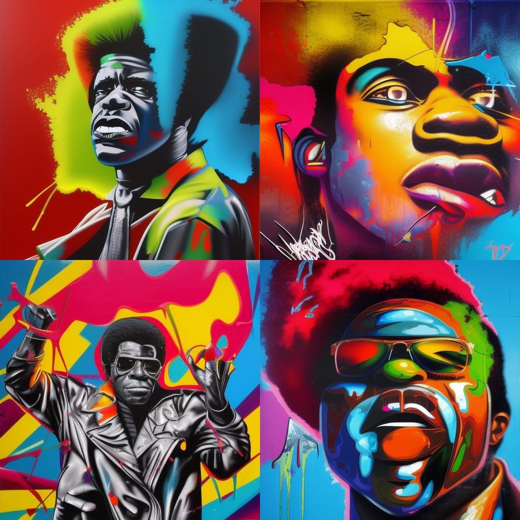 Cyber James Brown Graffiti Street Art