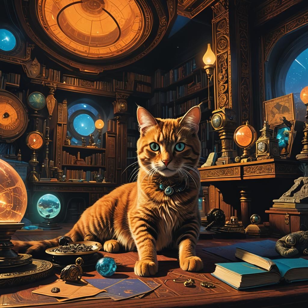 Cats Discover Meowology in Futuristic Laboratory